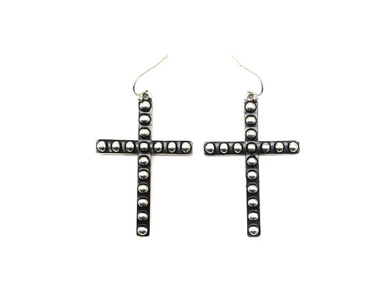 Western Bubble Cross Earring