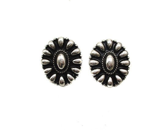 Western Small Concho Bubble Post Necklace