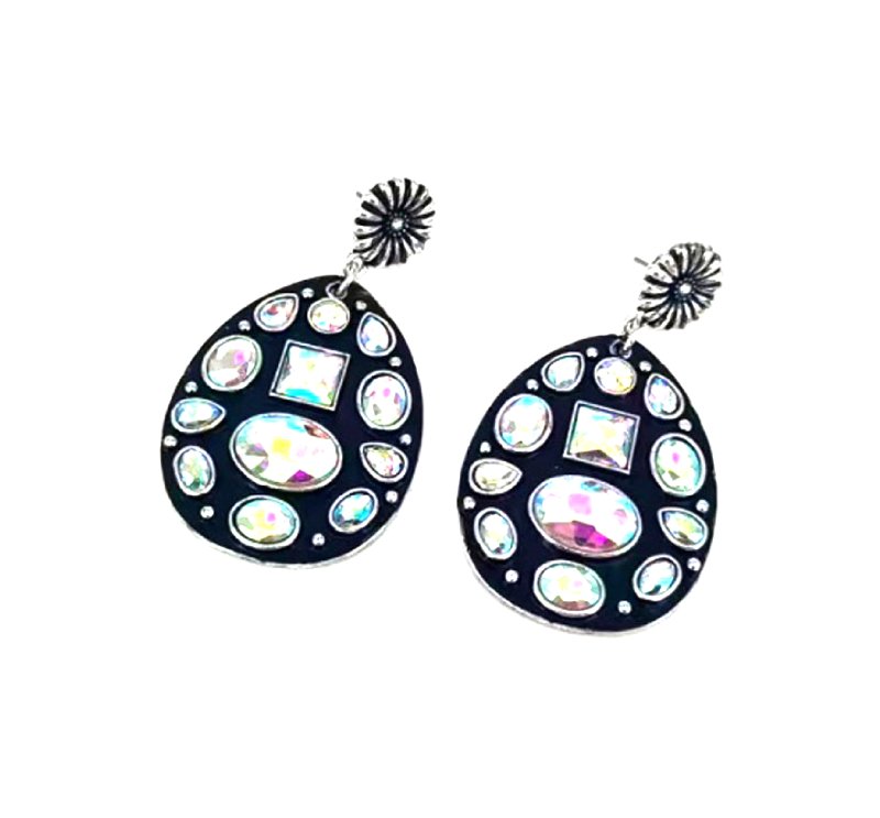 Western Crystal Teardrop Earring