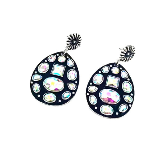 Western Crystal Teardrop Earring