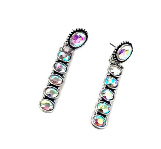 Western Crystal Bar Dangle Earring