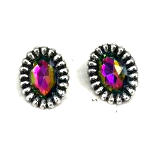 Western Small Oval Earrings (SE2782)