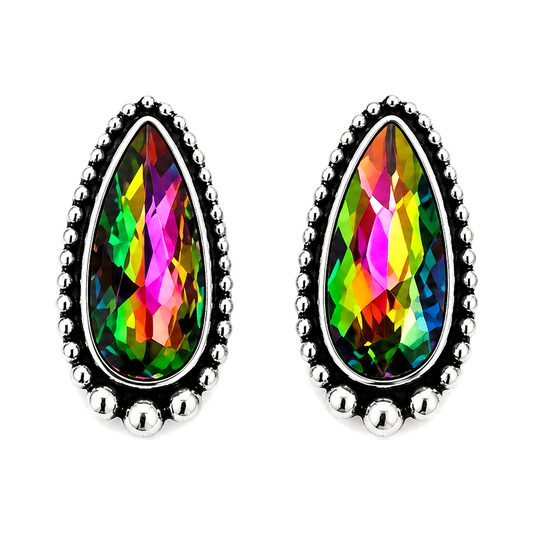 Western Crystal Teardrop Earrings