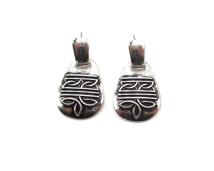 Western Boot Stitch Dangle Earring