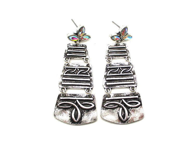 Western Boot Stitch Dangle Earring