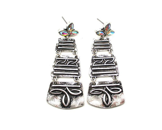Western Boot Stitch Dangle Earring