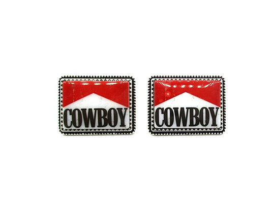 Western Cowboy Post Earring
