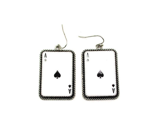 Spade Ace Dangle Earring