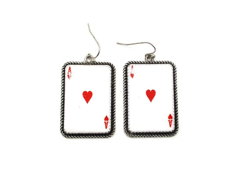 Heart Ace Dangle Earring