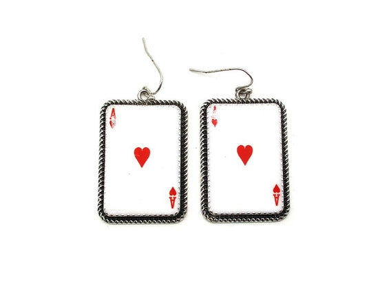 Heart Ace Dangle Earring