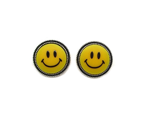 Smile Face Post Earring