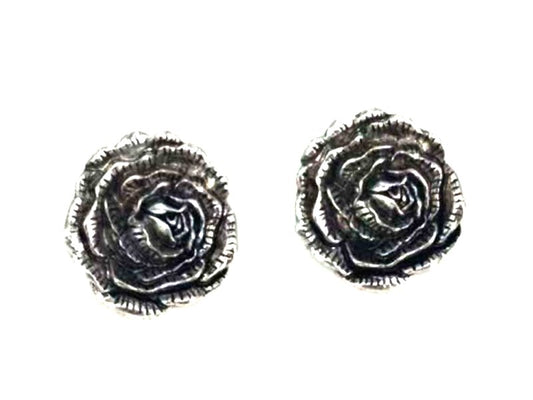 Western 3D Rose Stud Earring