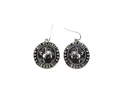 Western Not My First Rodeo Dangle Earring