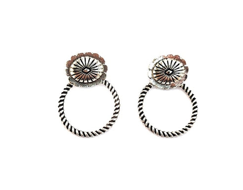 Western Concho Post Earring