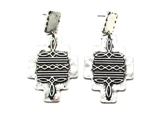 Western Boot Stitch Dangle Earring