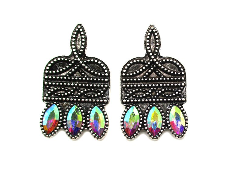 Western Boot Stitch Post Earring