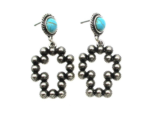 Western Cross Dangle Earring