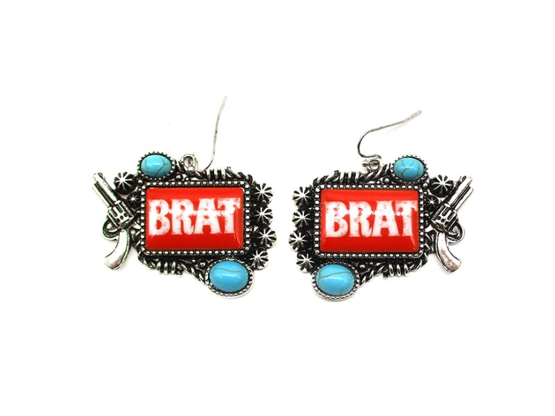 Western Brat Turquoise Dangle Earring