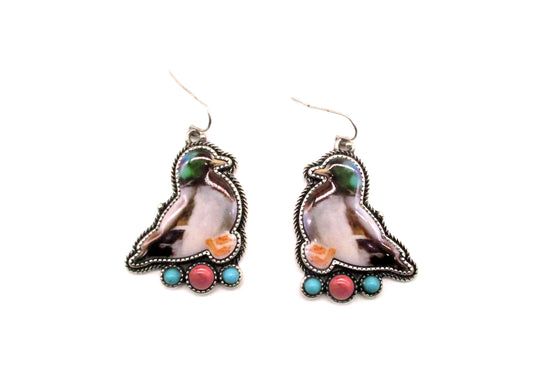 Western Duck Hunting Dangle Earring