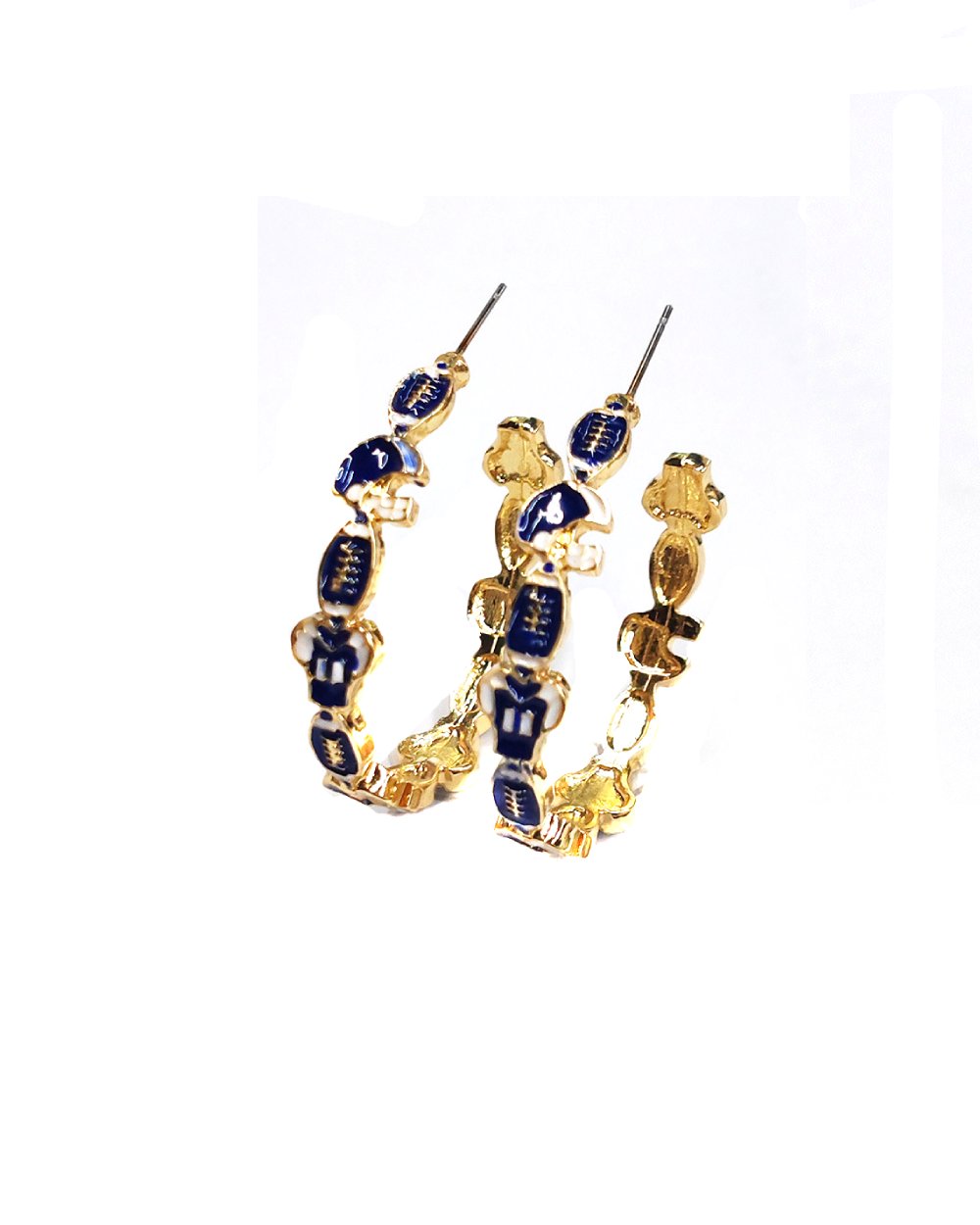 Game Day Football Hoop Earring