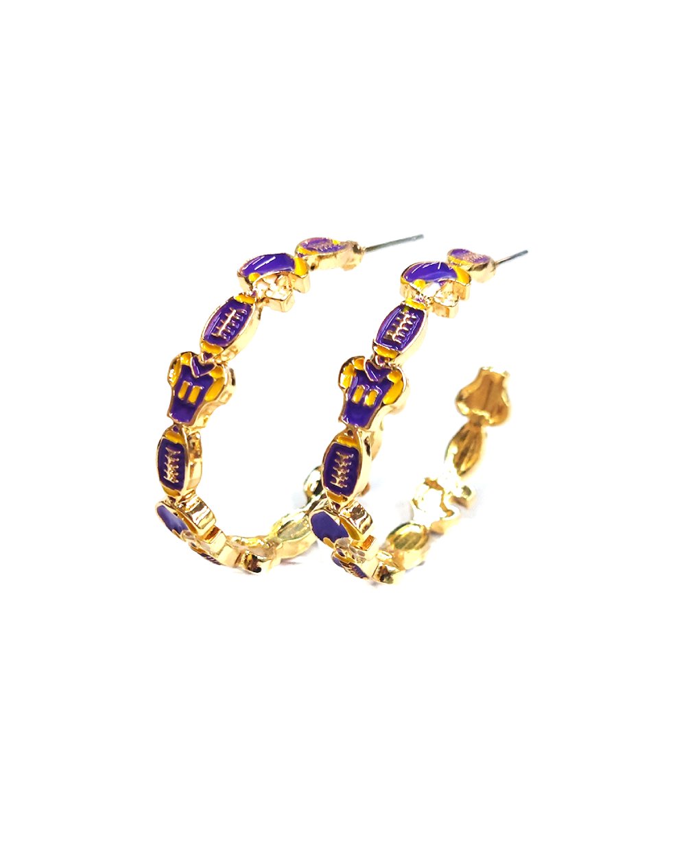 Game Day Football Hoop Earring