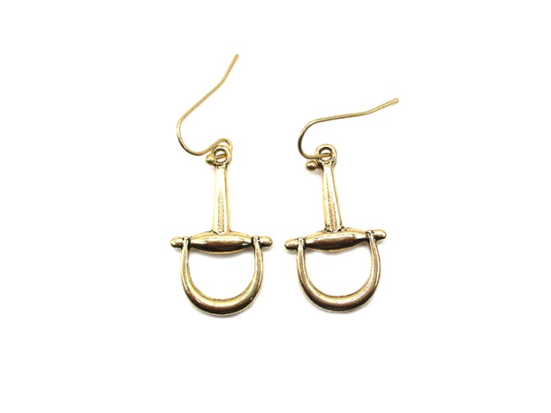 Western Horse Snaffle Bit Dangle Earring