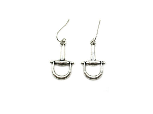 Western Horse Snaffle Bit Dangle Earring