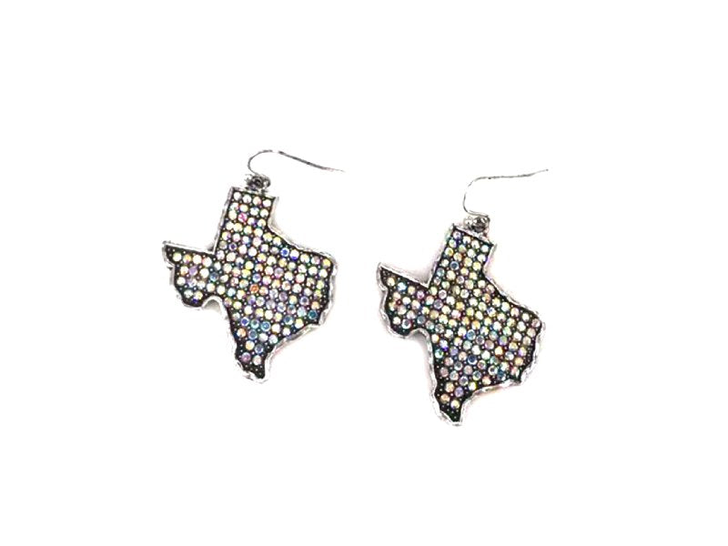 Western Texas Map AB Stone Earring