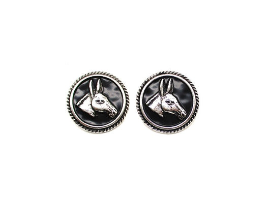 Western Donkey Round Post Earring