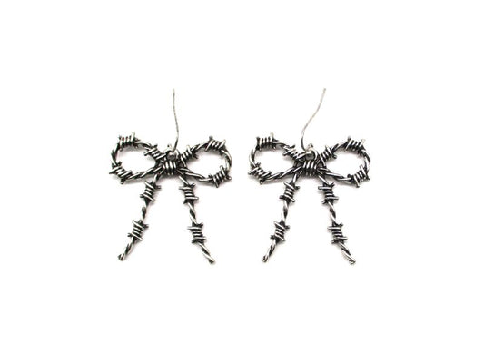 Western Barbed Wire Ribbon Dangle Earring