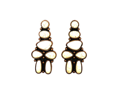 Western Turquoise Stone Dangle Earring