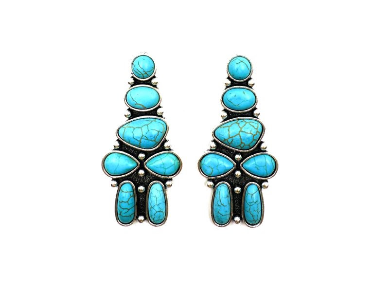 Western Turquoise Stone Dangle Earring