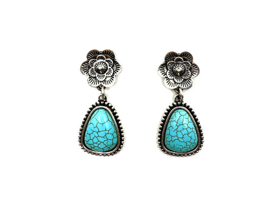 Western Triangle Dangle Earring