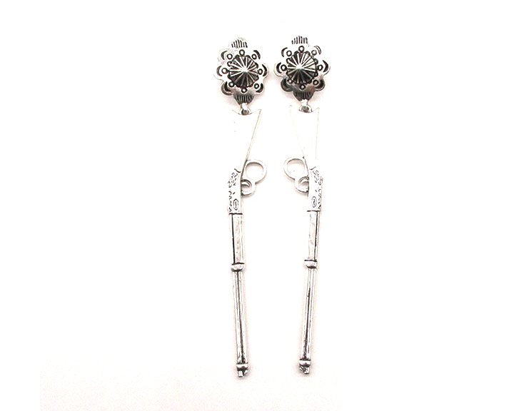 Western Hunting Rifle Dangle Earring