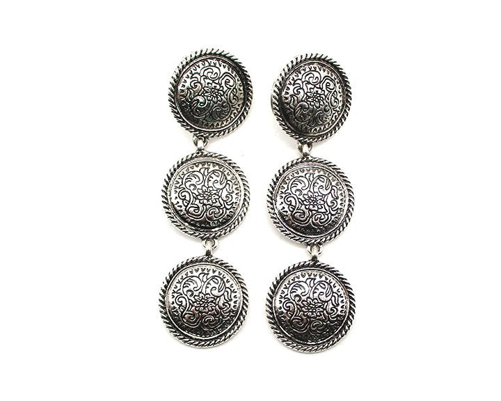 Western Etched 3 Dangle Earring