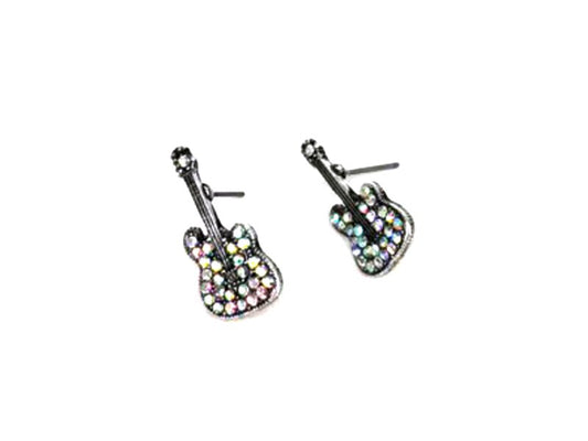 Western AB Stone Tiny Guitar Post Earring