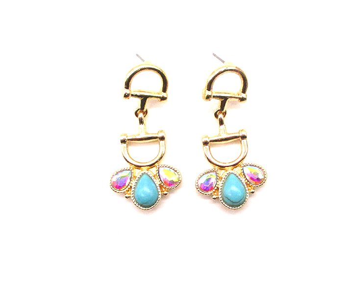 Western Snaffle Bit Dangle Earring