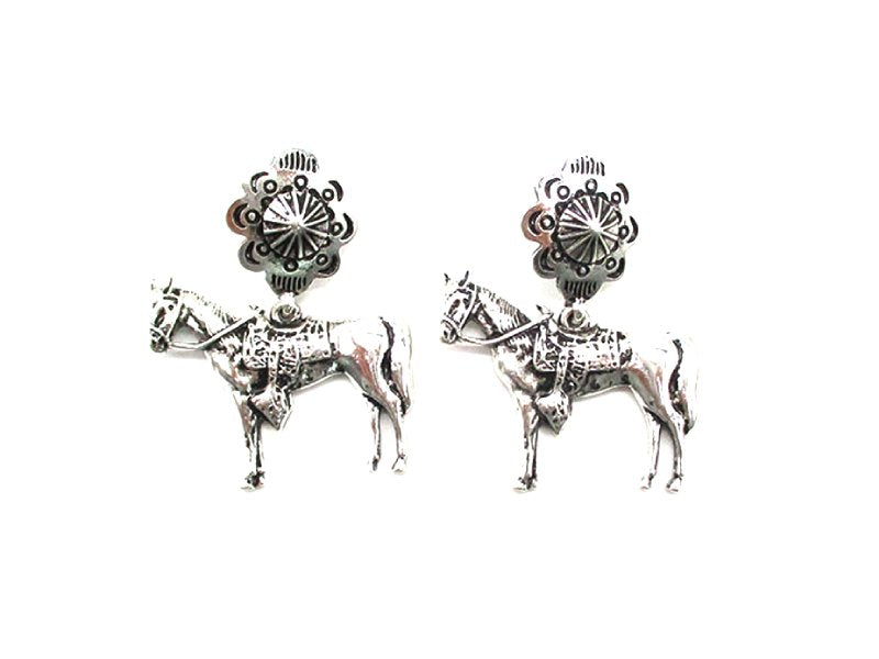 Western Horse Dangle Earring