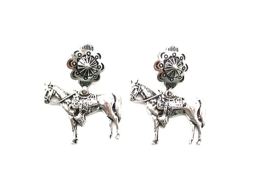 Western Horse Dangle Earring