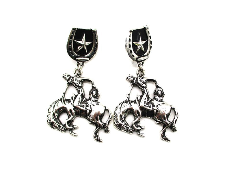 Western Horse Riding Dangle Earring