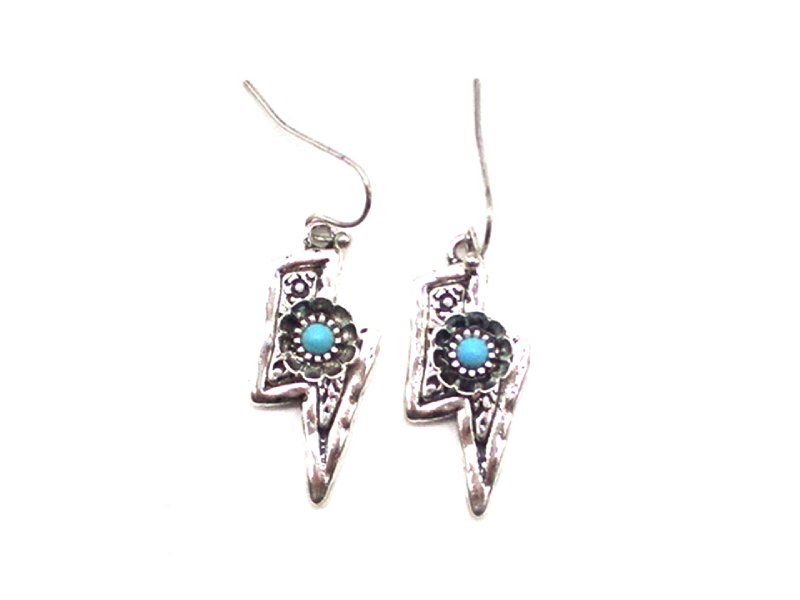 Western Lightning Bolt Dangle Earring