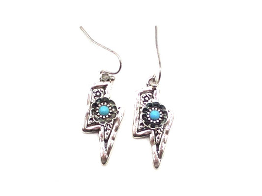Western Lightning Bolt Dangle Earring