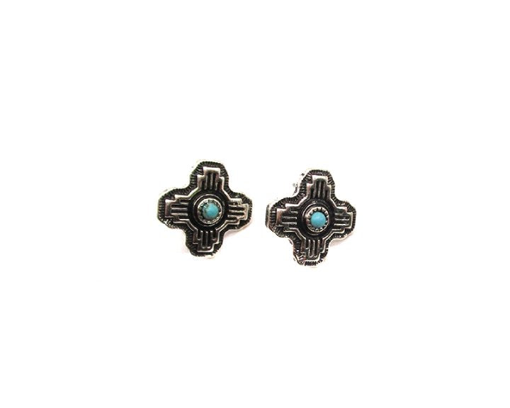 Western Small Cross Stud Earring