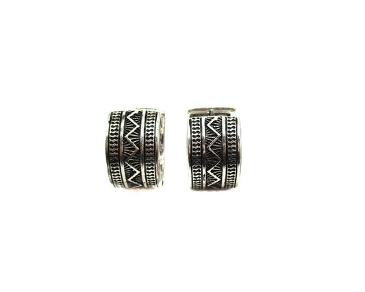 Western Engraved Hoop Earring