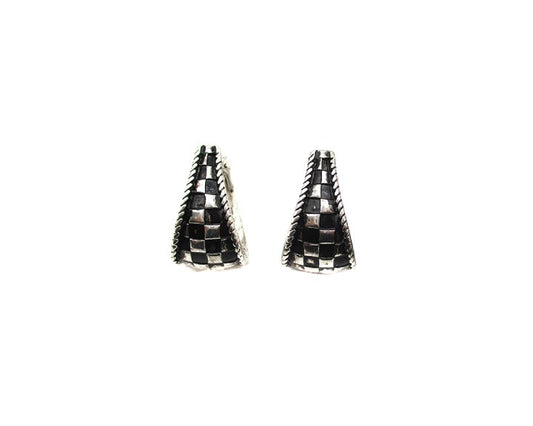 Western Checkered Hoop Earring