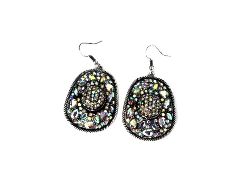 Western Crystal Cowboy Hat Dangle Earring