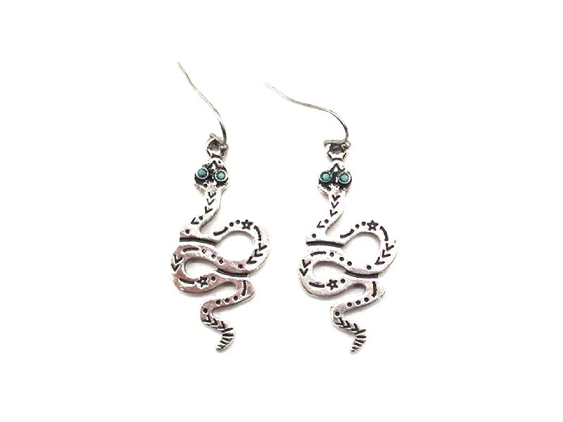 Western Snake Turquoise Earrings