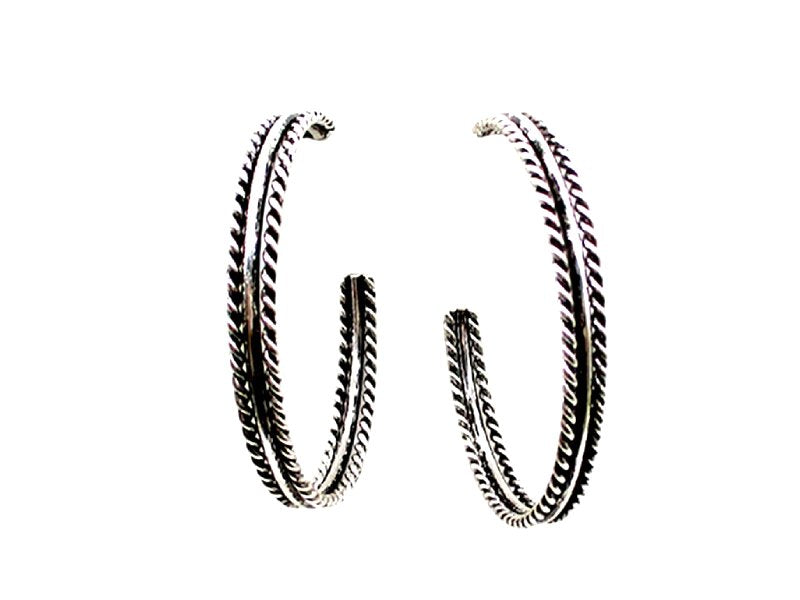 Western Etched Hoop Earrings
