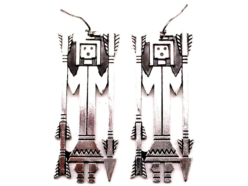 Western Arrow Indian Earrings