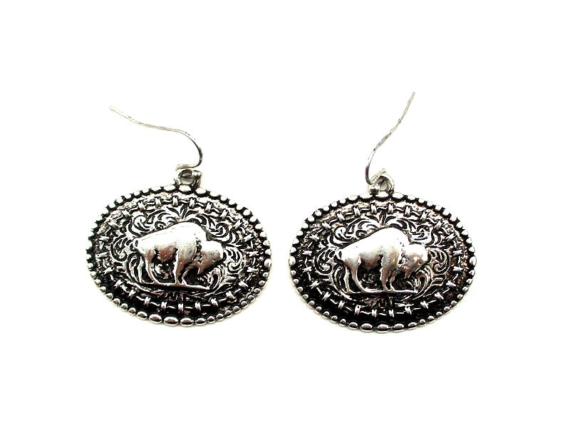 Western Buffalo Earrings